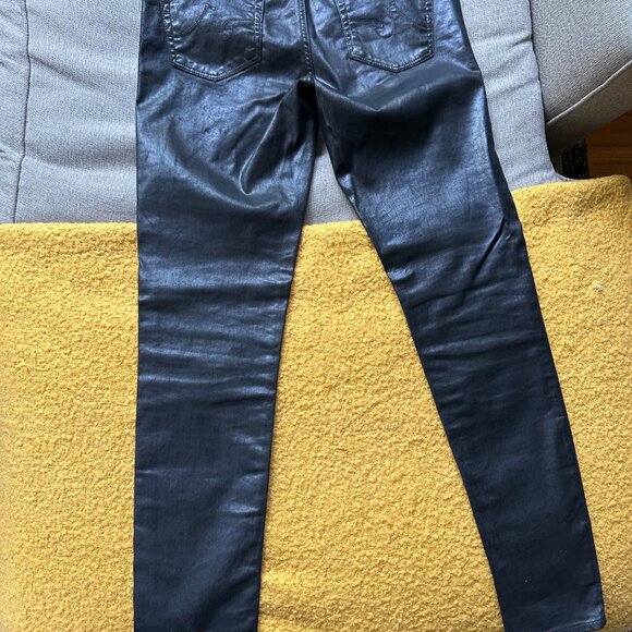 Ag Adriano Goldschmied - Black Coated Super Skinny Legging Jeans - Size 31 - Picture 5 of 7